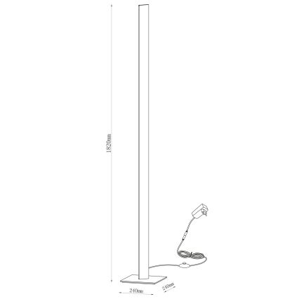 LED gulvlampe BERNADETTA LED/28W/230V 4000K sort