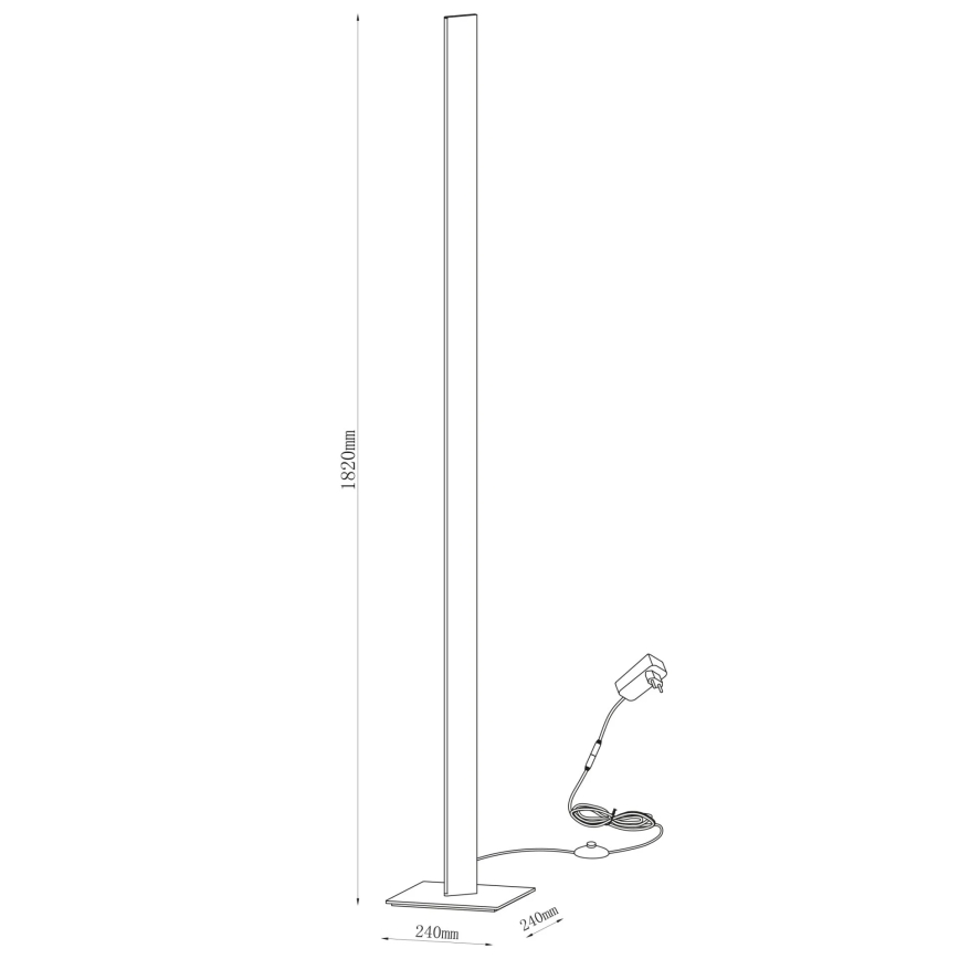 LED gulvlampe BERNADETTA LED/28W/230V 4000K sort