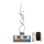 LED gulvlampe dæmpbar LED/80W/230V 3000-6500K + fjernbetjening