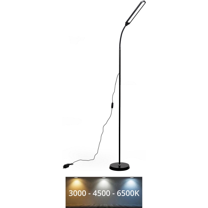 LED gulvlampe dæmpbar SIGNUS LED/10W/230V 3000/4500/6500K sort