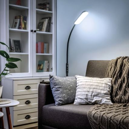 LED gulvlampe dæmpbar TEILO LED/10W/230V 3000/4000/6500K sort + fjernbetjening