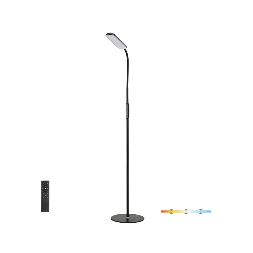 LED gulvlampe dæmpbar TEILO LED/10W/230V 3000/4000/6500K sort + fjernbetjening