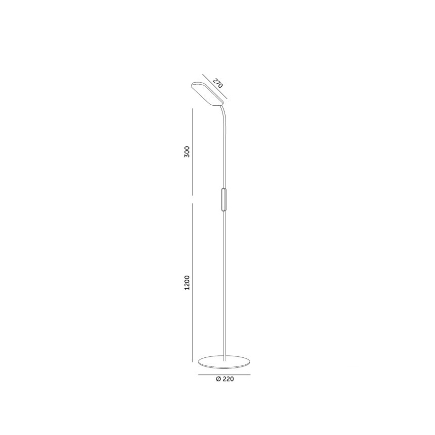 LED gulvlampe dæmpbar TEILO LED/10W/230V 3000/4000/6500K sort + fjernbetjening
