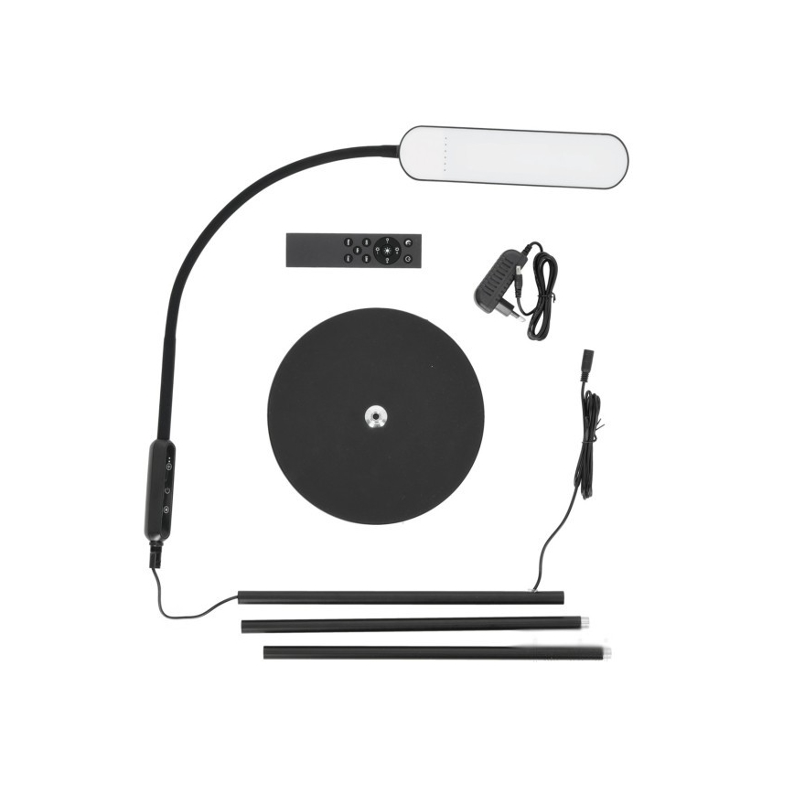 LED gulvlampe dæmpbar TEILO LED/10W/230V 3000/4000/6500K sort + fjernbetjening