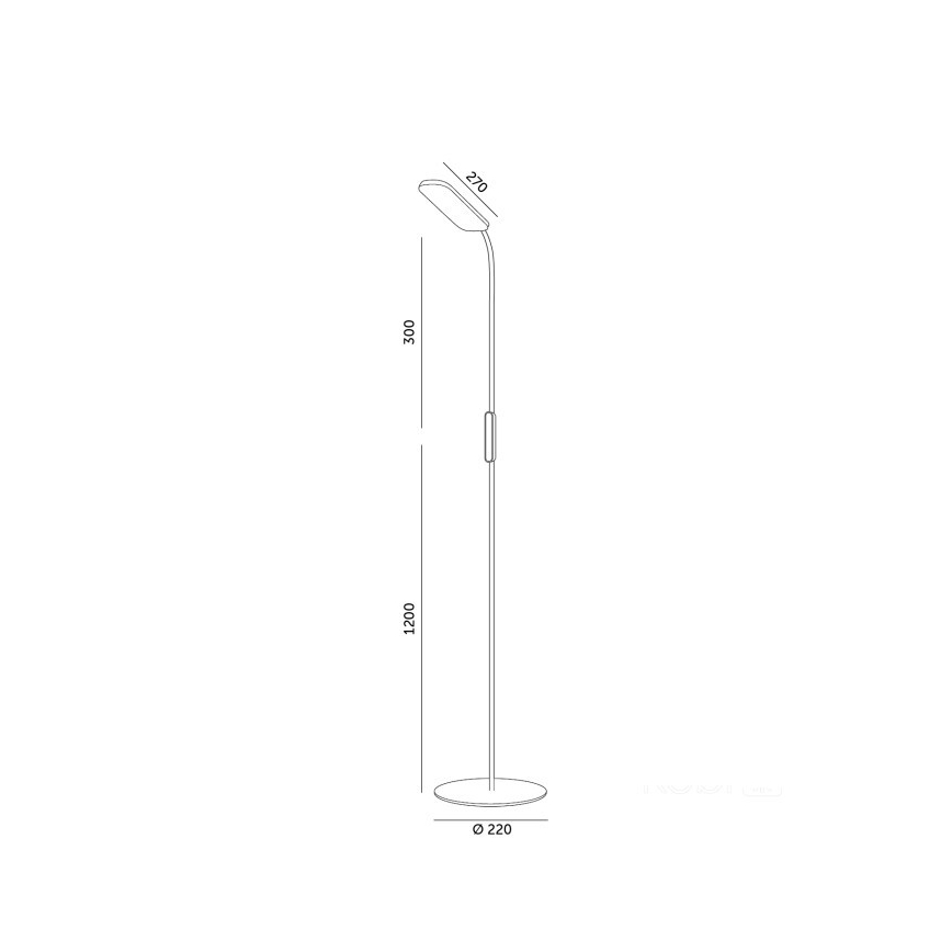 LED gulvlampe dæmpbar TEILO LED/10W/230V 3000/4000/6500K sort + fjernbetjening
