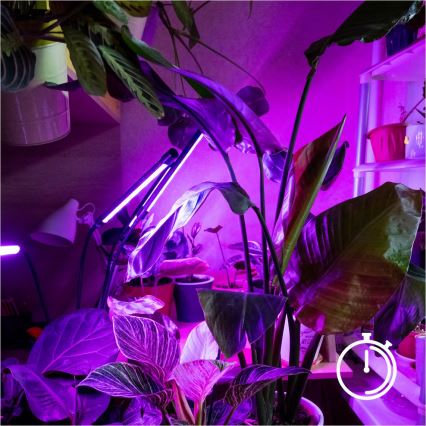 LED Dæmpbar flexible gulvlampe til plantevækst VITARO 4xLED/7,5W/230V sort