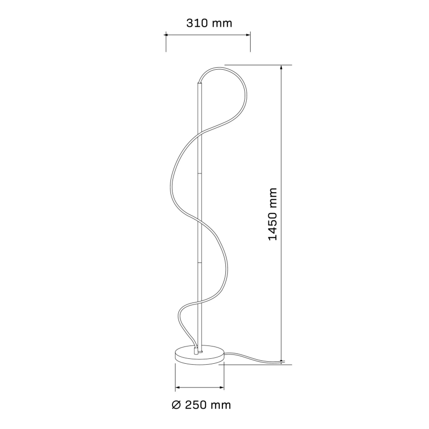 LED gulvlampe EMMA LED/36W/230V sort