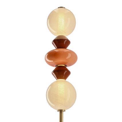 LED gulvlampe FLORES LED/15W/230V guld/orange/brun