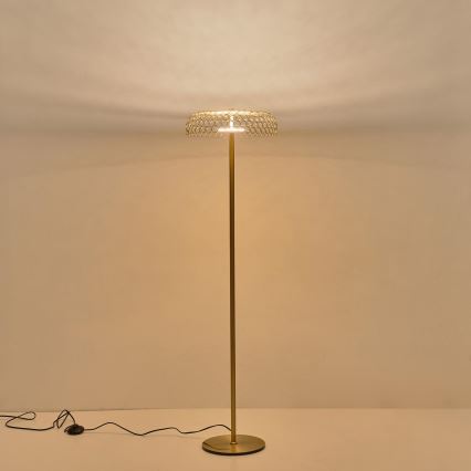LED gulvlampe LED/10W/230V 3000K guldfarvet