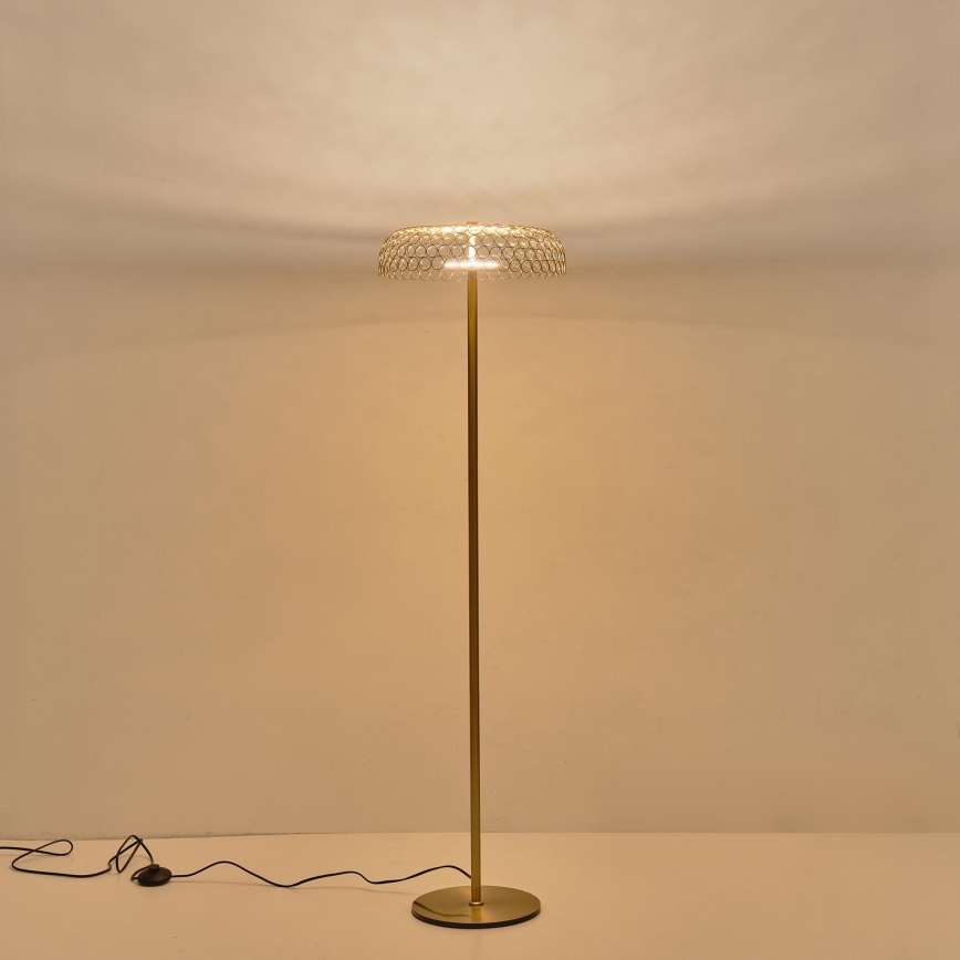 LED gulvlampe LED/10W/230V 3000K guldfarvet