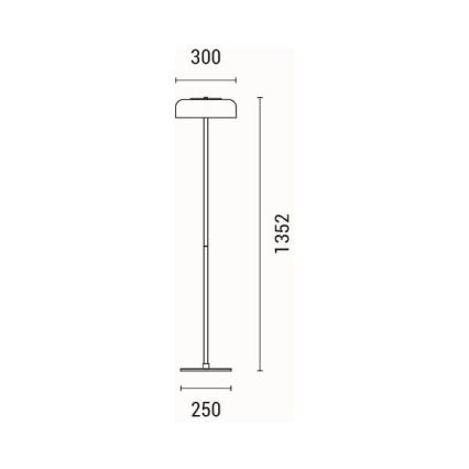 LED gulvlampe LED/8W/230V 3000K