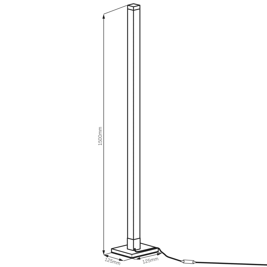 LED gulvlampe m. RGBW-farver dæmpbar MAGICAL LED/7W/230V + fjernbetjening