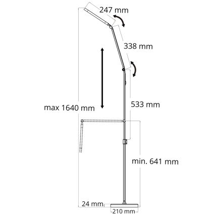 LED gulvlampe m. touch-funktion dæmpbar FERRARA LED/13W/230V 3000/4000/6000K