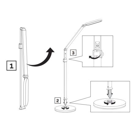 LED gulvlampe m. touch-funktion dæmpbar FERRARA LED/13W/230V 3000/4000/6000K