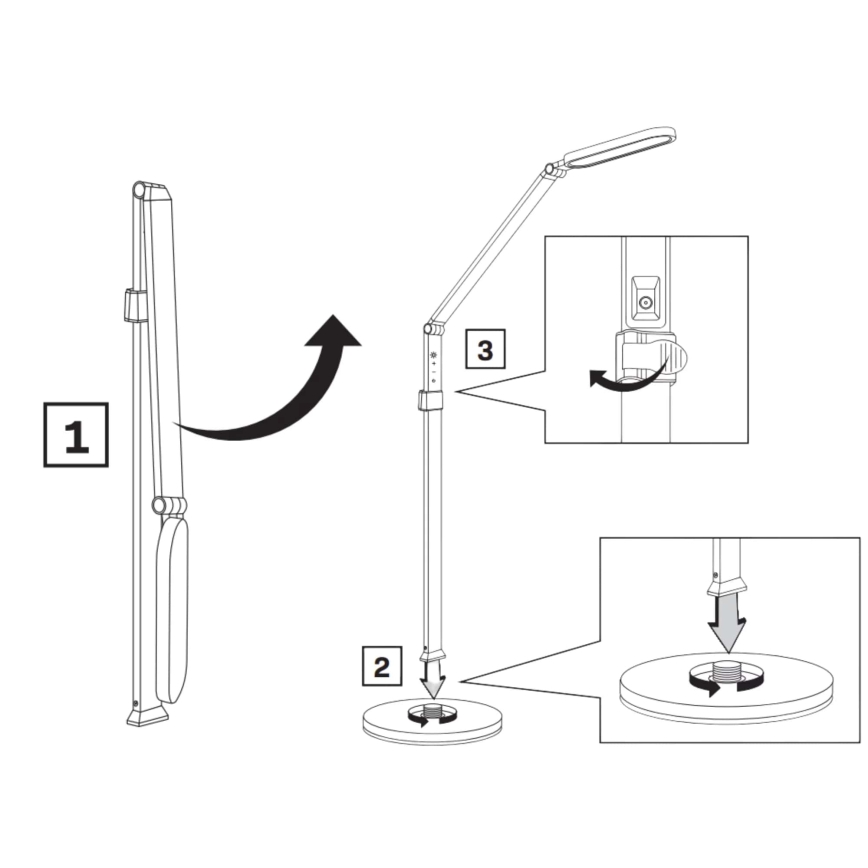 LED gulvlampe m. touch-funktion dæmpbar FERRARA LED/13W/230V 3000/4000/6000K