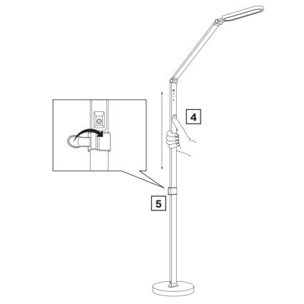 LED gulvlampe m. touch-funktion dæmpbar FERRARA LED/13W/230V 3000/4000/6000K