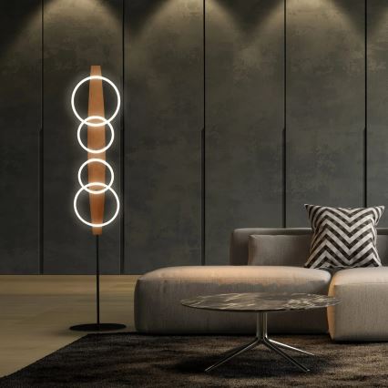 LED-gulvlampe MELISA LED/25W/230V, fyrretræ