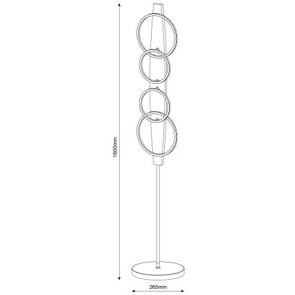 LED-gulvlampe MELISA LED/25W/230V, fyrretræ