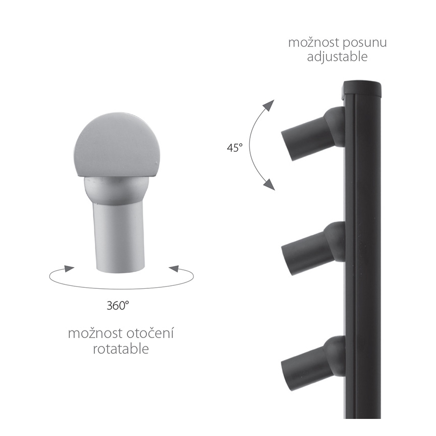 LED gulvlampe PICCO 3xLED/5,4W/500mA
