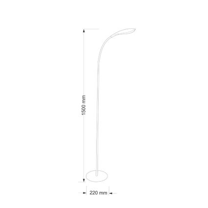 LED gulvlampe SWAN LED/6,5W/230V hvid