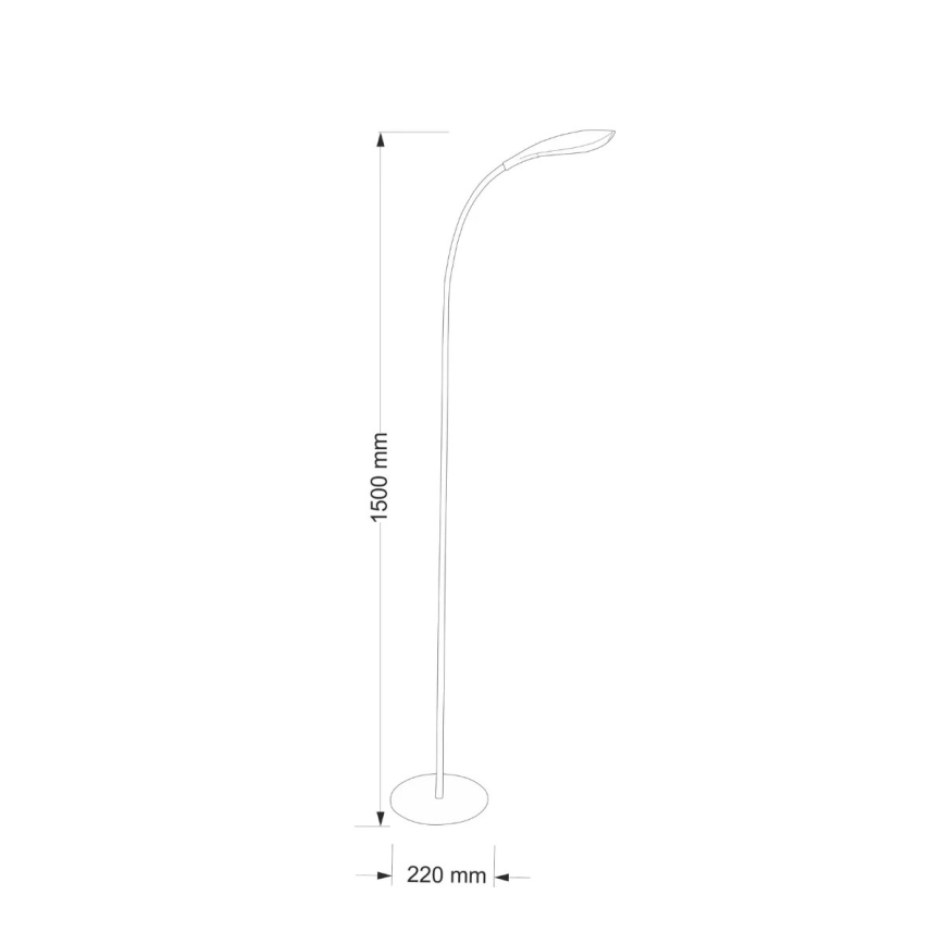LED gulvlampe SWAN LED/6,5W/230V hvid
