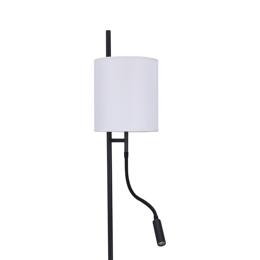 LED gulvlampe TOKYO 1xE27/40W/230V + LED/3W sort/hvid