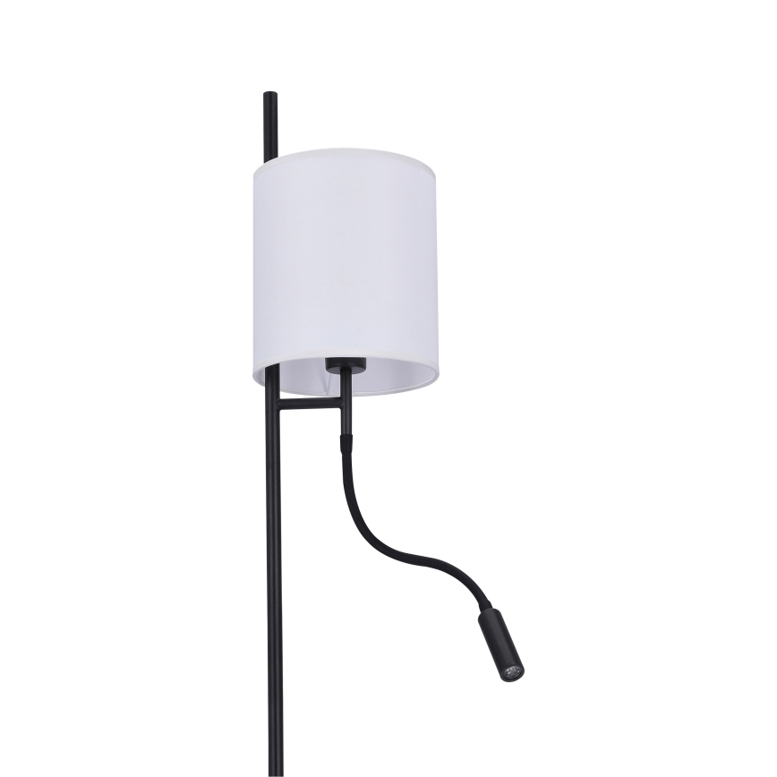 LED gulvlampe TOKYO 1xE27/40W/230V + LED/3W sort/hvid
