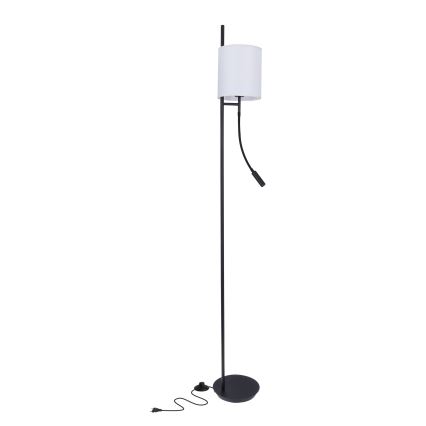 LED gulvlampe TOKYO 1xE27/40W/230V + LED/3W sort/hvid