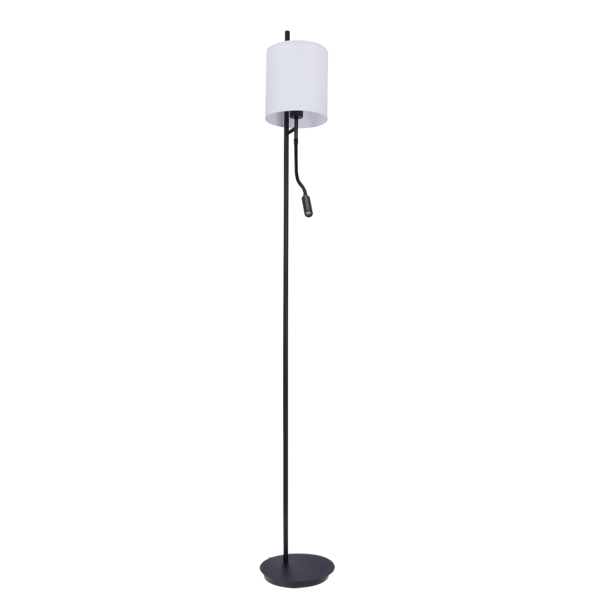 LED gulvlampe TOKYO 1xE27/40W/230V + LED/3W sort/hvid