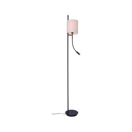 LED gulvlampe TOKYO 1xE27/40W/230V + LED/3W sort/hvid