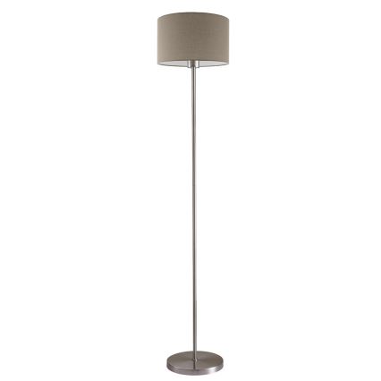 LED-gulvlampe TUNJA 1 x E27 / 20 W / 230 V Ø 30 cm mat krom/taupe