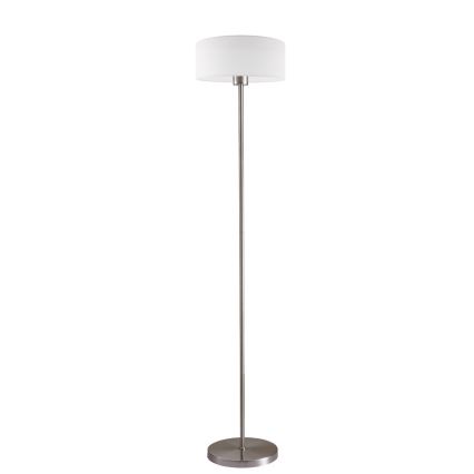 LED gulvlampe TUNJA 1xE27/20W/230V Ø 30 cm mat krom/hvid