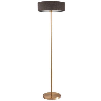 LED-gulvlampe TUNJA 1xE27/20W/230V Ø 38 cm guld/brun