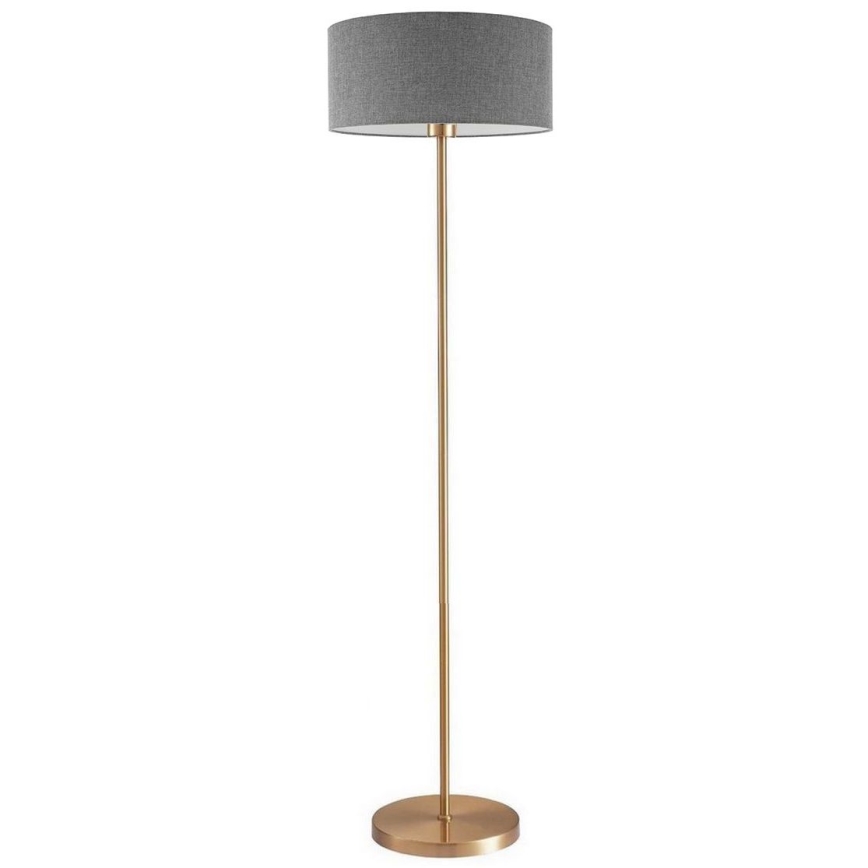 LED-gulvlampe TUNJA 1xE27/20W/230V Ø 38 cm guld/grå