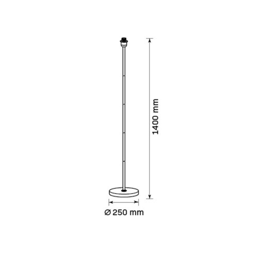 LED gulvlampe TUNJA 1xE27/20W/230V Ø 38 cm guld/sort