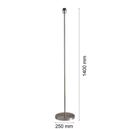 LED-gulvlampe TUNJA 1xE27/20W/230V Ø 38 cm mat krom/brun