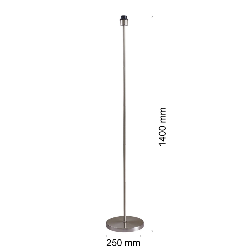 LED-gulvlampe TUNJA 1xE27/20W/230V Ø 38 cm mat krom/brun