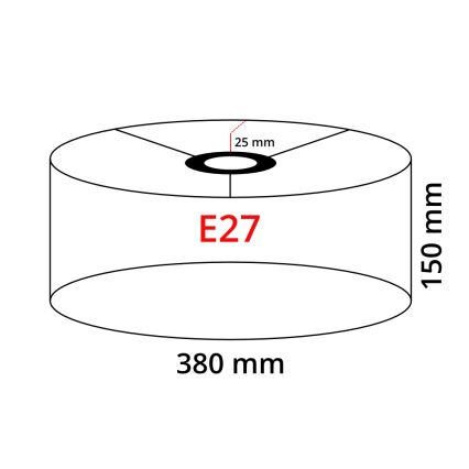 LED-gulvlampe TUNJA 1xE27/20W/230V Ø 38 cm mat krom/hvid