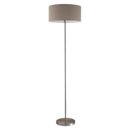 LED Gulvlampe TUNJA 1xE27/20W/230V Ø 38 cm mat krom/taupe