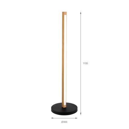 LED Gulvlampe VERDE LED/18W/230V 3000K eg/sort