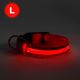LED hundehalsbånd 45-52 cm genopladeligt 1xCR2032/5V/40 mAh rød