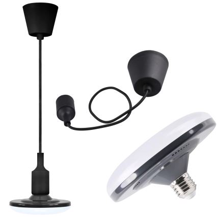 Led hængelampe KIKI 1xE27/10W/230V antik sort