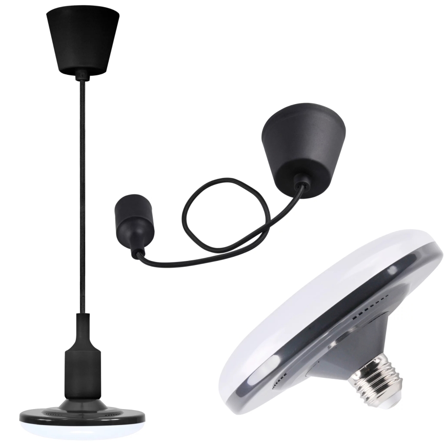 Led hængelampe KIKI 1xE27/10W/230V antik sort