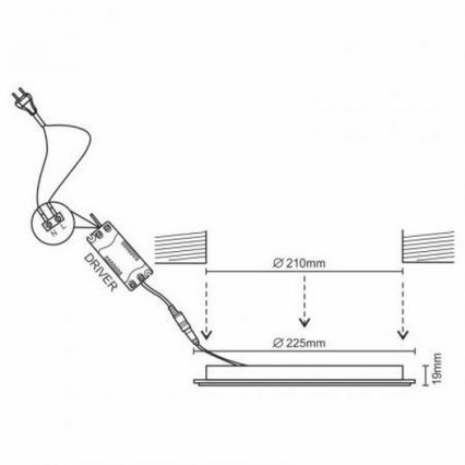 LED hængende loftslampe LED/18W/230V 4000K