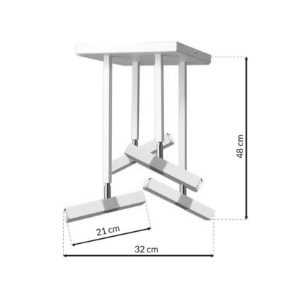 LED hængende lysekrone CASTRO 4xG9/7W/230V