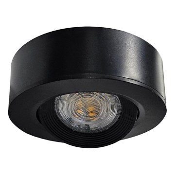 LED Indbygget/overflademonteret spotlampe 02.01.2001 LED/5W/230V 4200K diameter 9,3 cm sort