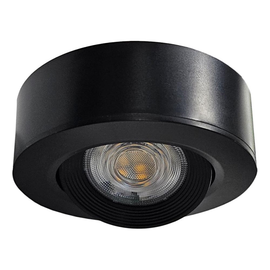 LED Indbygget/overflademonteret spotlampe 02.01.2001 LED/5W/230V 4200K diameter 9,3 cm sort