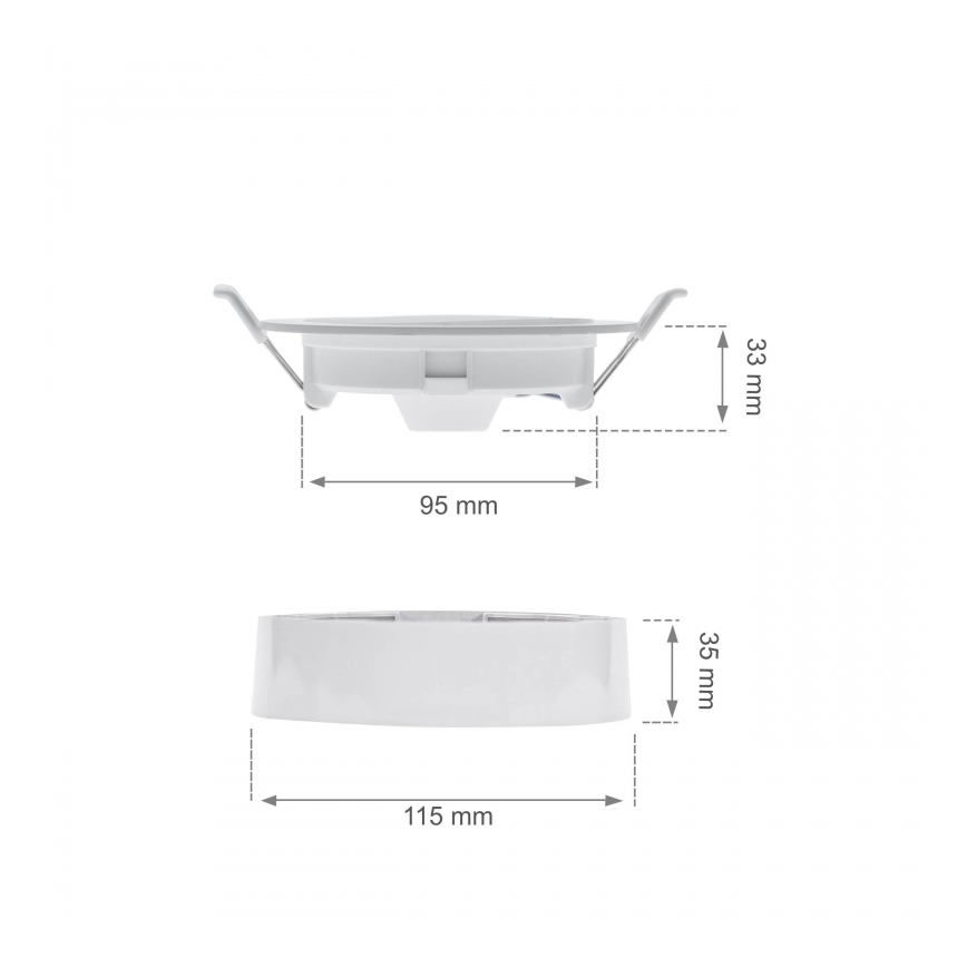 LED indbygningsarmatur ALGINE 2-i-1 LED/6W/230V 3000K hvid