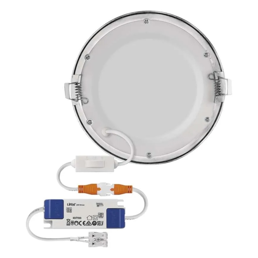 LED indbygningsarmatur NEXXO LED/12,5W/230V 3000/3500/4000K sølv Ø 17 cm