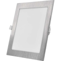 LED indbygningsarmatur NEXXO LED/18W/230V 3000/3500/4000K sølv 22,5x22,5 cm